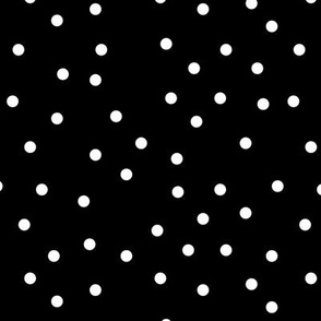 polka dot white on black | pencilmeinstationery.com