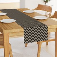 Chevron in Black on Linen