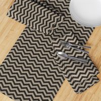 Chevron in Black on Linen