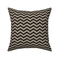 Chevron in Black on Linen