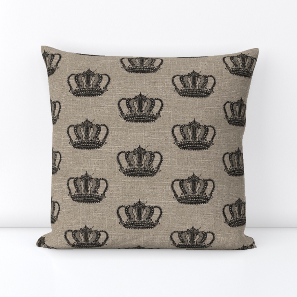 Vintage Crown on Linen