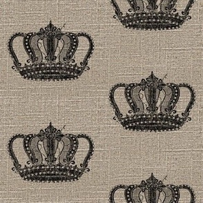 Vintage Crown on Linen