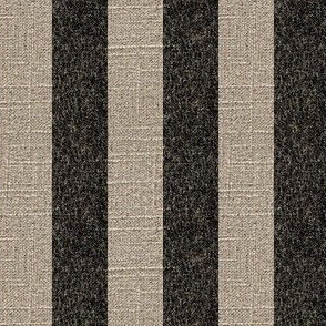 Black Stripe on Linen