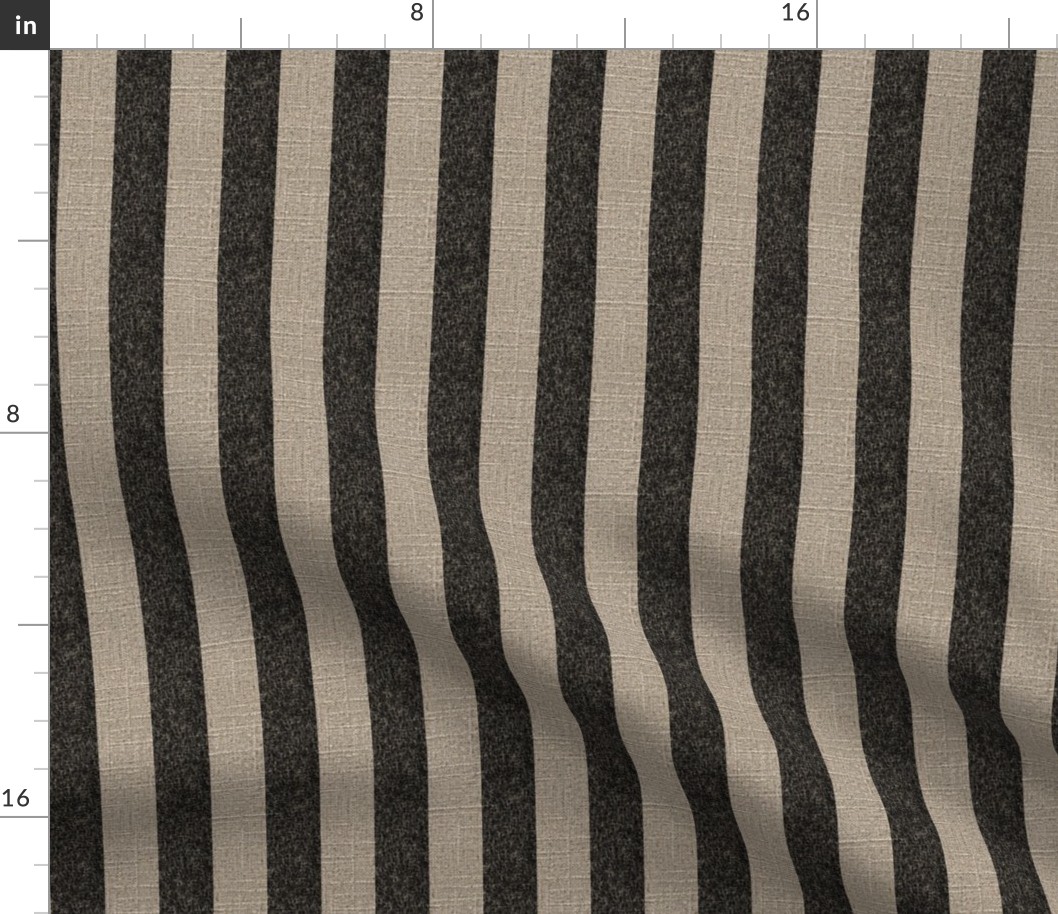 Black Stripe on Linen