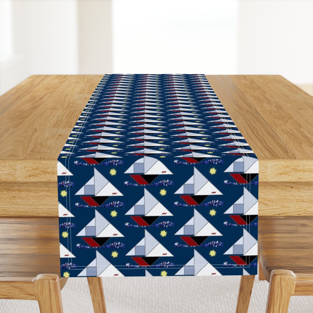 Tangram Sailboat Regatta in  Navy