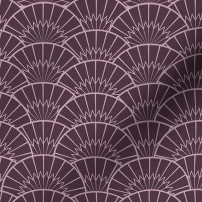 Art Deco Fantail in Plum Purple - Small