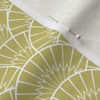 Art Deco Fantail in Mustard Yellow - Small