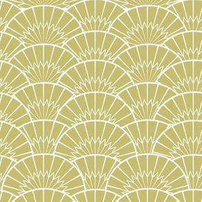 Art Deco Fantail in Mustard Yellow - Small