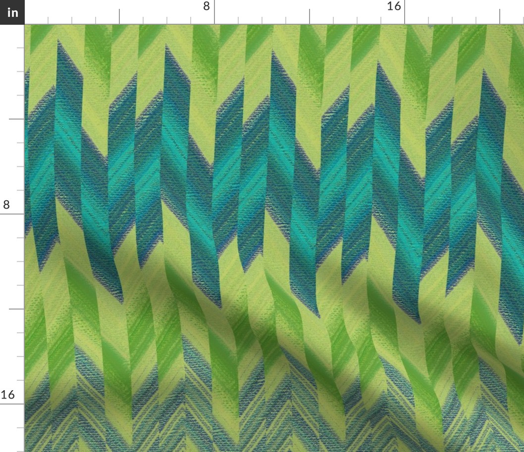 broken chevron green