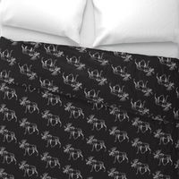 Moose Calligram white on black