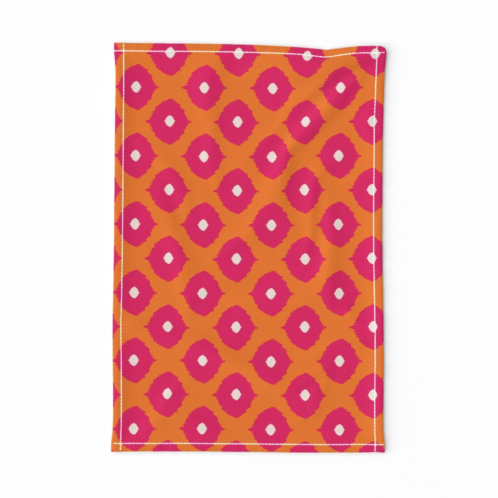 ikat - moroccan eyes orange & fushia