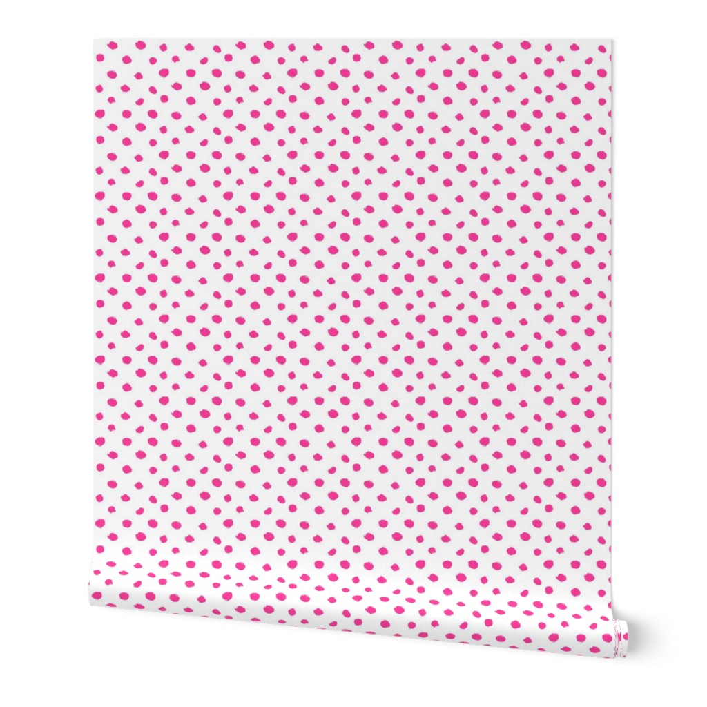 hot, hot, pink - painted polkadots 