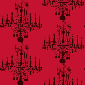 035-ed Chandelier in Valentino Red-ch