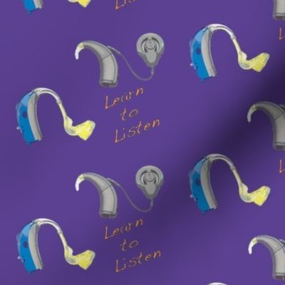 Hearing Aids and CIs purple