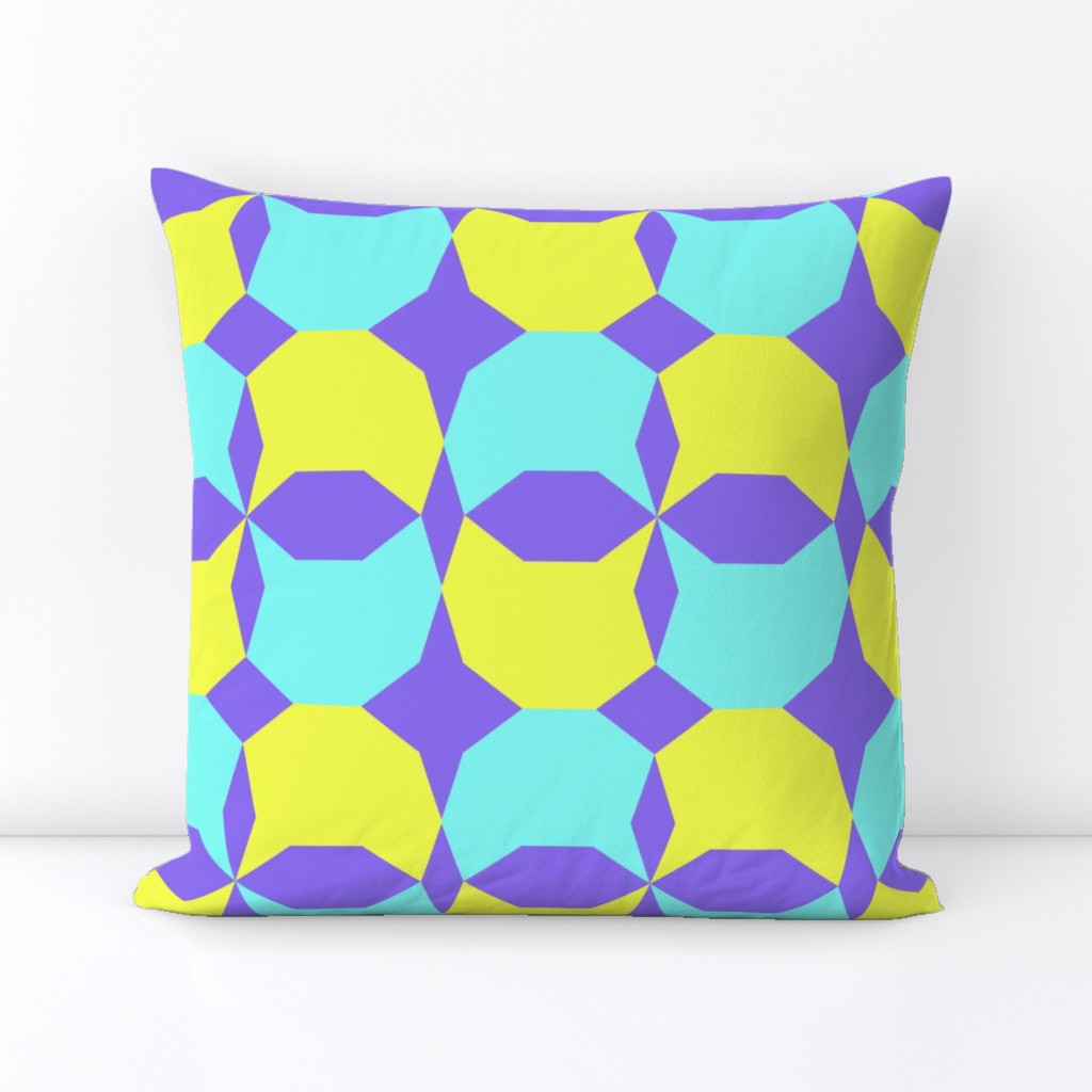 decagon purple/teal/yellow