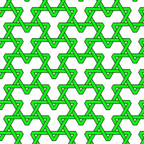 Green Triangles on White