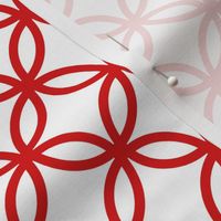 Chinese fretwork, circles, red by Su_G_ ©Su Schaefer