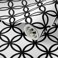Fretwork circles, black on white by Su_G_©SuSchaefer