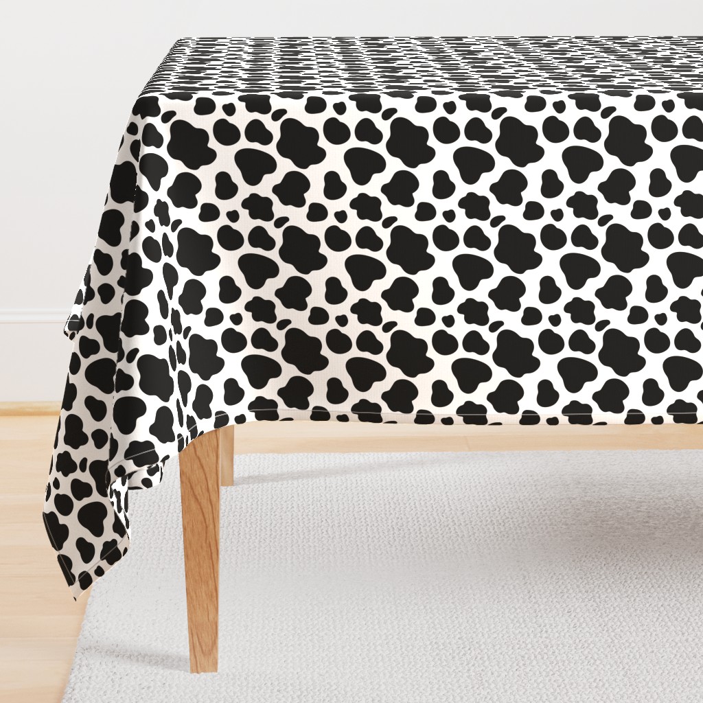 Cow Pattern. Black spots on white.