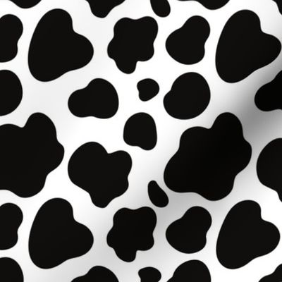 Cow Pattern. Black spots on white.