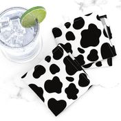 Cow Pattern. Black spots on white.