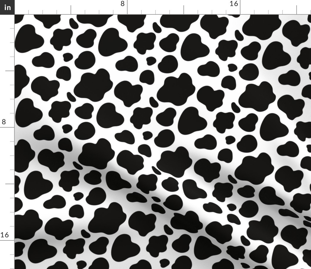 Cow Pattern. Black spots on white.