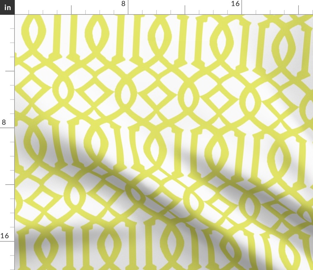 Imperial Trellis-Citron/White-Reverse-Large