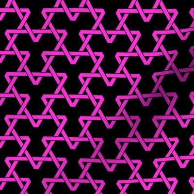 Hot Pink Triangles on Black