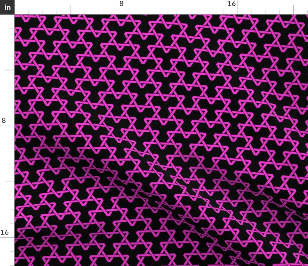 Hot Pink Triangles on Black