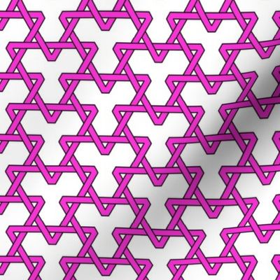Hot Pink Triangles on White