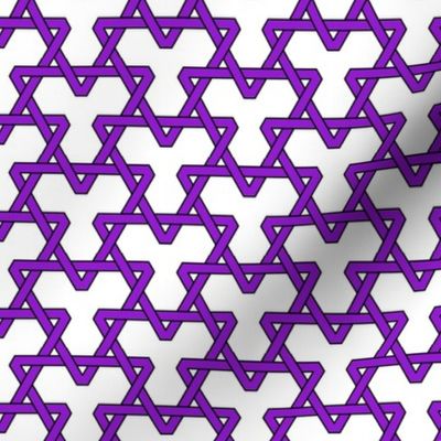 Purple Triangles on White