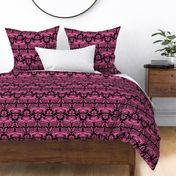 I Love Craft (Cthulhu Damask) Pink and Black