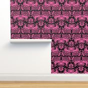 I Love Craft (Cthulhu Damask) Pink and Black