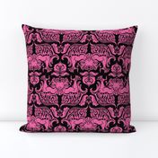 I Love Craft (Cthulhu Damask) Pink and Black