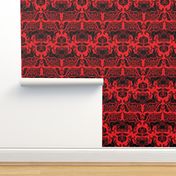 I Love Craft (Cthulhu Damask) Black and Red