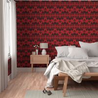 I Love Craft (Cthulhu Damask) Black and Red