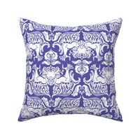 I Love Craft (Cthulhu Damask) White and Purple