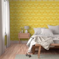 I Love Craft (Cthulhu Damask) Yellow