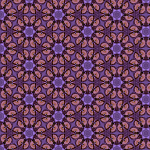 Sphynx Cat Mitchie Eye Abstract in Purple and Peach