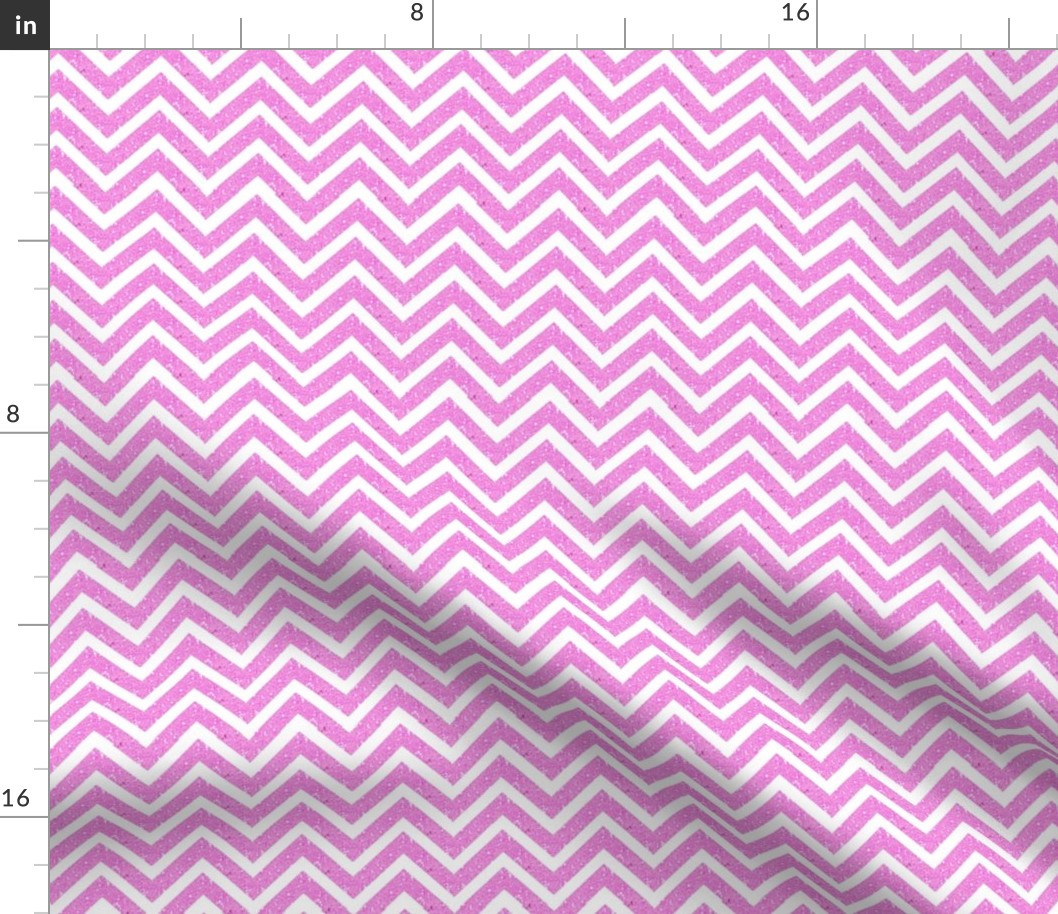 Chevron Sparkle glitter Stripe Pink/White Med