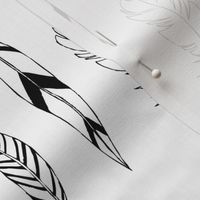 Feathers Black and White
