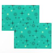 Atomic Starburst on Turquoise 