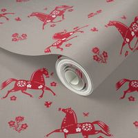 Year of the Horse Papercut Fabric