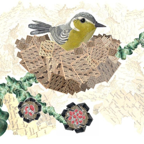 Bird in Nest Collage No. 1.2