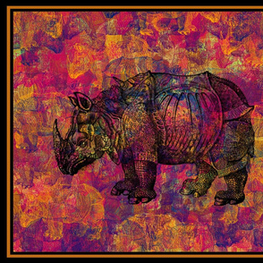 RHINO Fat Quarter PANEL PILLOW Design