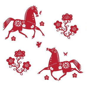 Year of the Horse Papercut 2-color