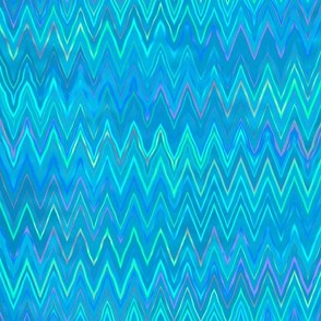 zigzag in ocean blue