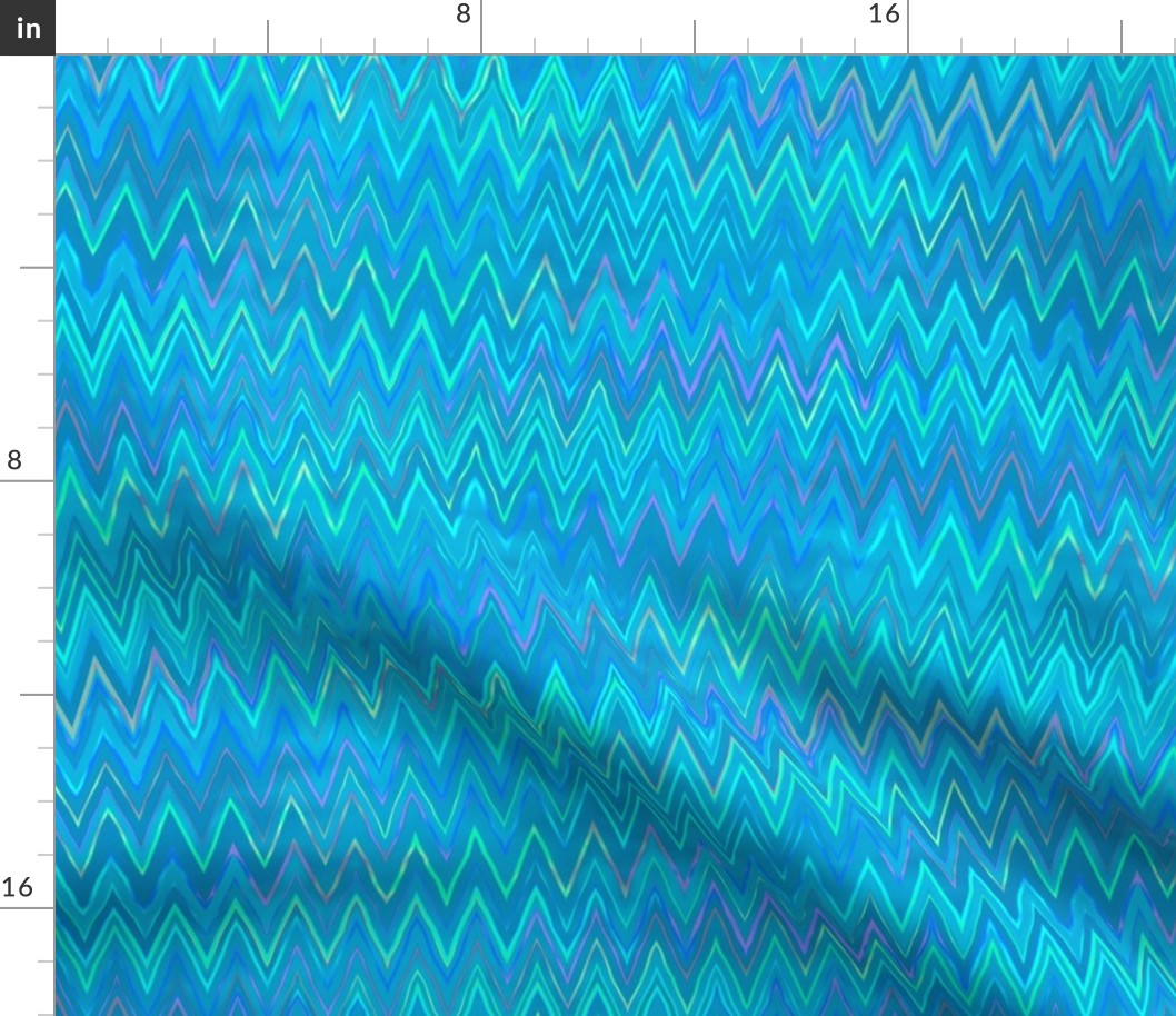 zigzag in ocean blue