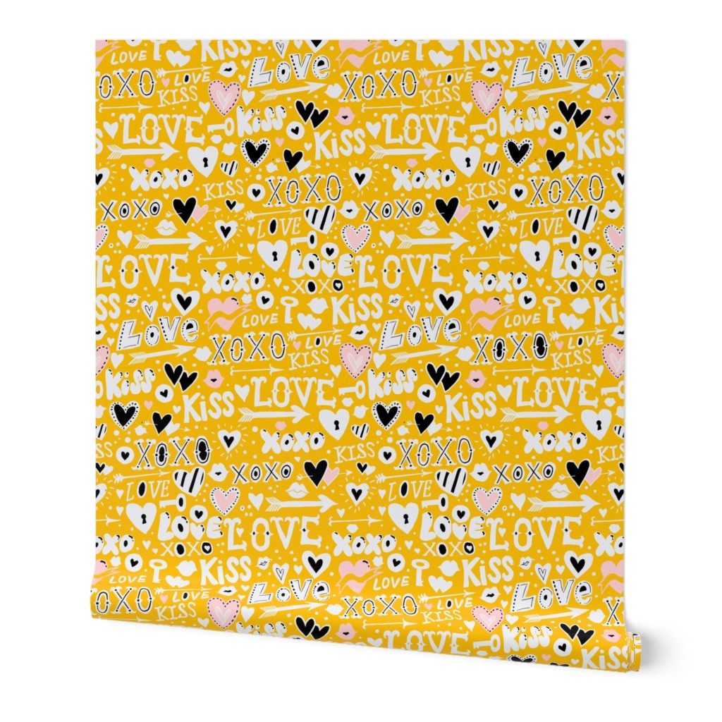 Bright yellow love doodles 18_0418