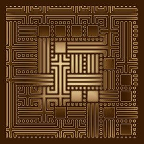 Brown and Bronze Maze © Gingezel™